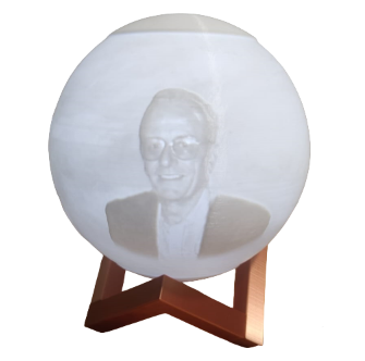 Lámpara grande con diámetro de 200 mm con batería interna y luz LED RGB